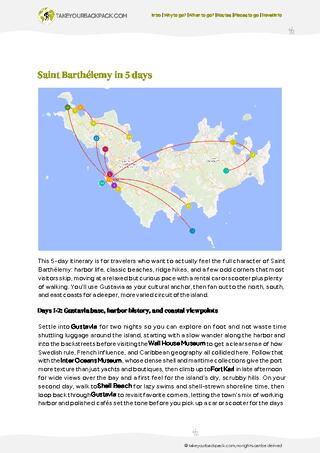 example page 2 from our offline Travel Guide for Saint Barthélemy